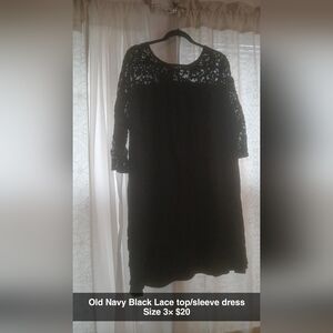 Old Navy Elegant Black Lace Dress